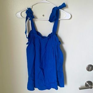 H&m blue ribbon tie straps